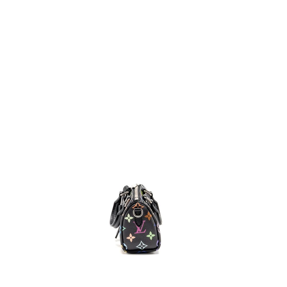 AAA Replica Louis Vuitton LV X TAKASHI MURAKAMI NANO SPEEDY MULTICOLOURED MONOGRAM CANVAS BLACK SHW