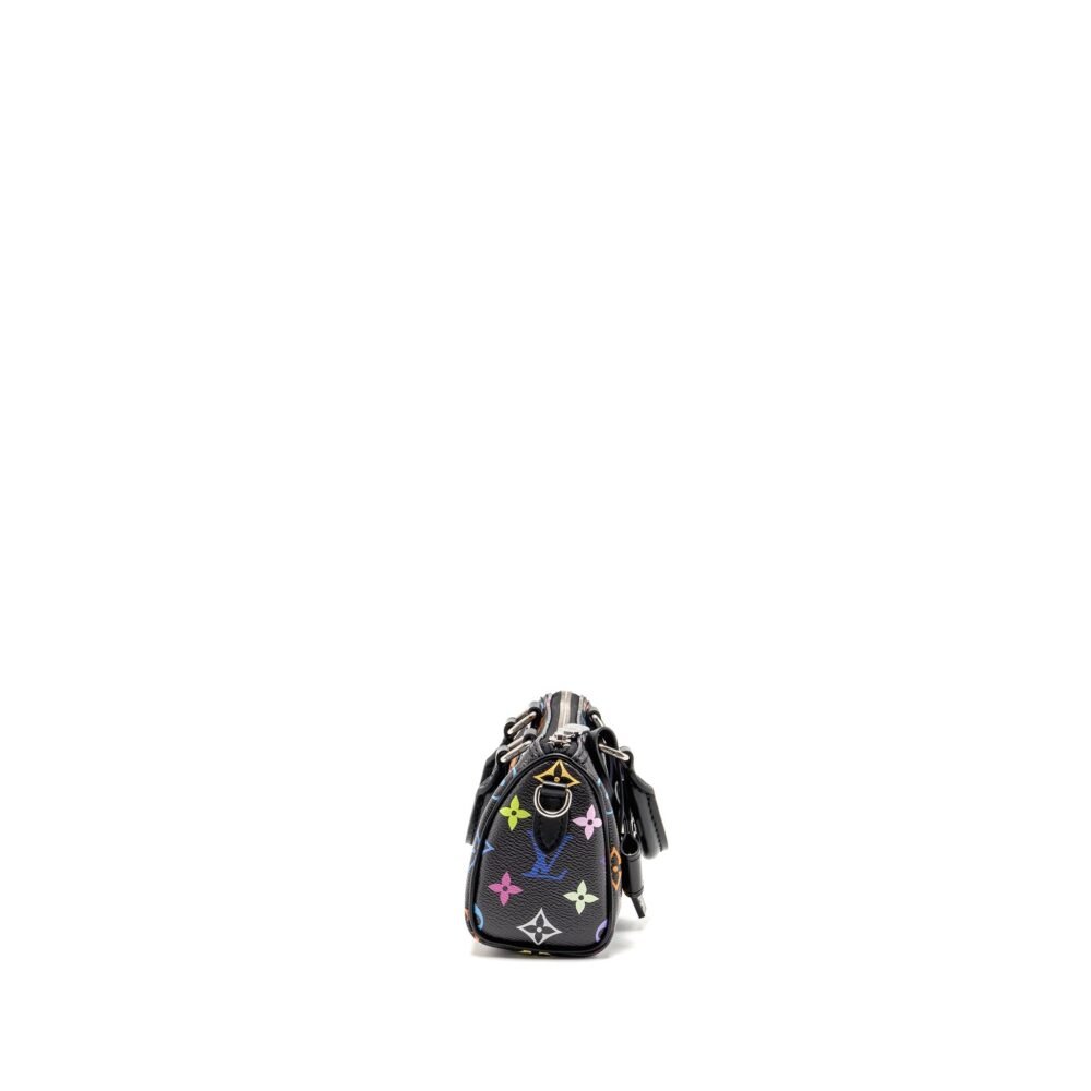 AAA Replica Louis Vuitton LV X TAKASHI MURAKAMI NANO SPEEDY MULTICOLOURED MONOGRAM CANVAS BLACK SHW