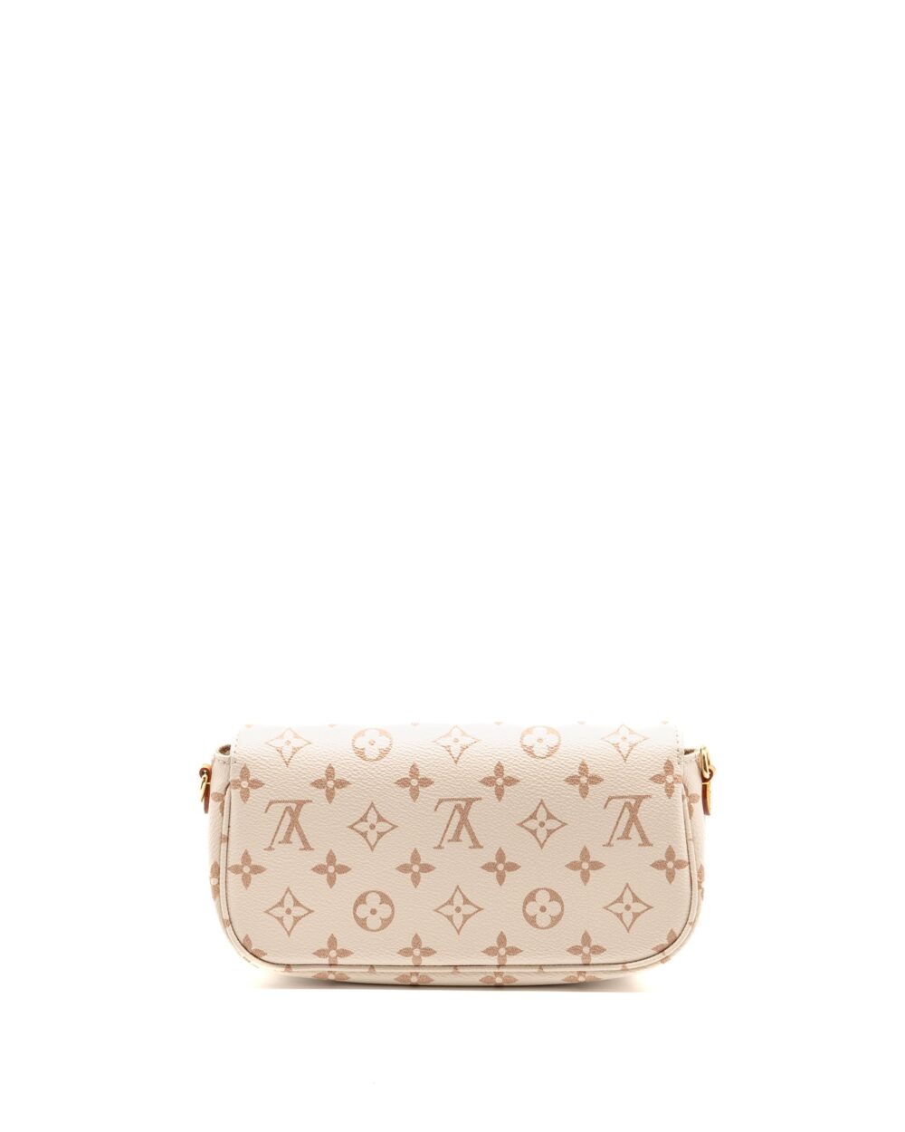 AAA Replica Louis Vuitton LV IVY WALLET ON CHAIN MONOGRAM DUNE CANVAS BEIGE/CREAM GHW