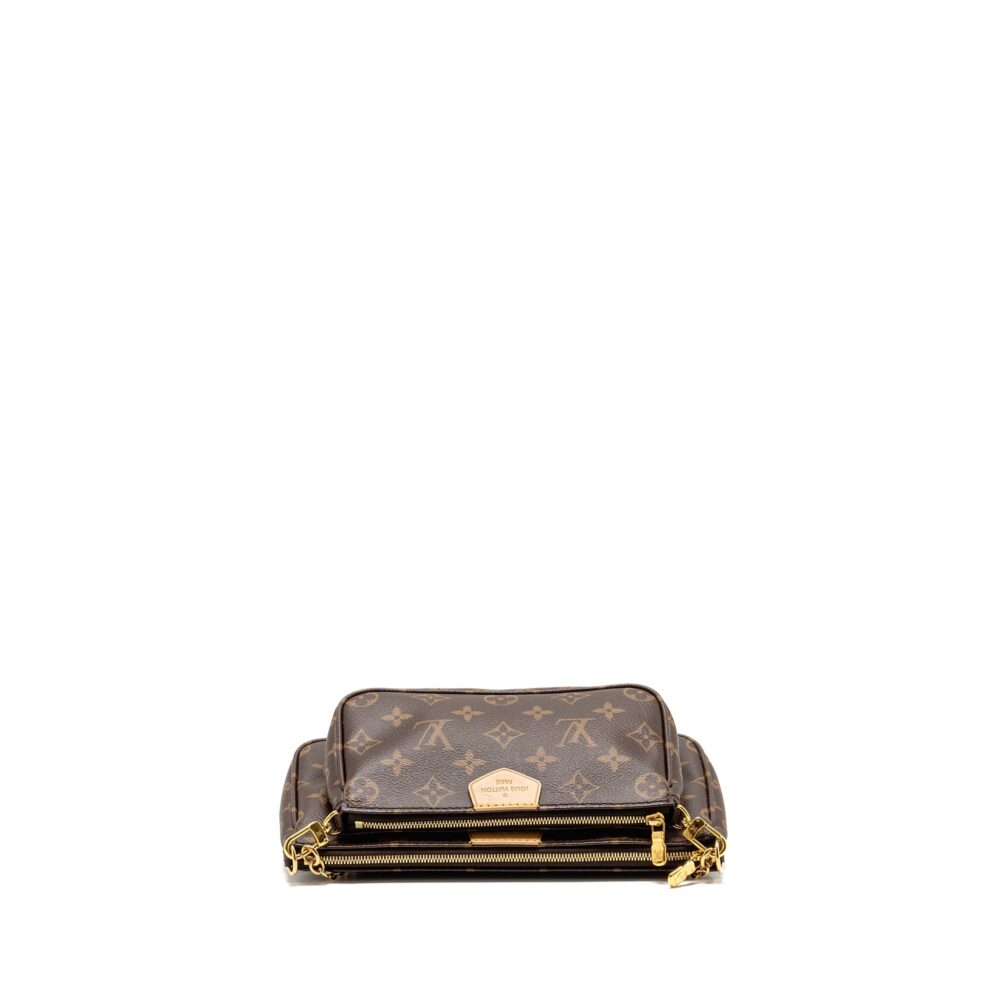AAA Replica Louis Vuitton LV MULTI POCHETTE ACCESSORIES KHAKI STRAP MONOGRAM CANVAS GHW