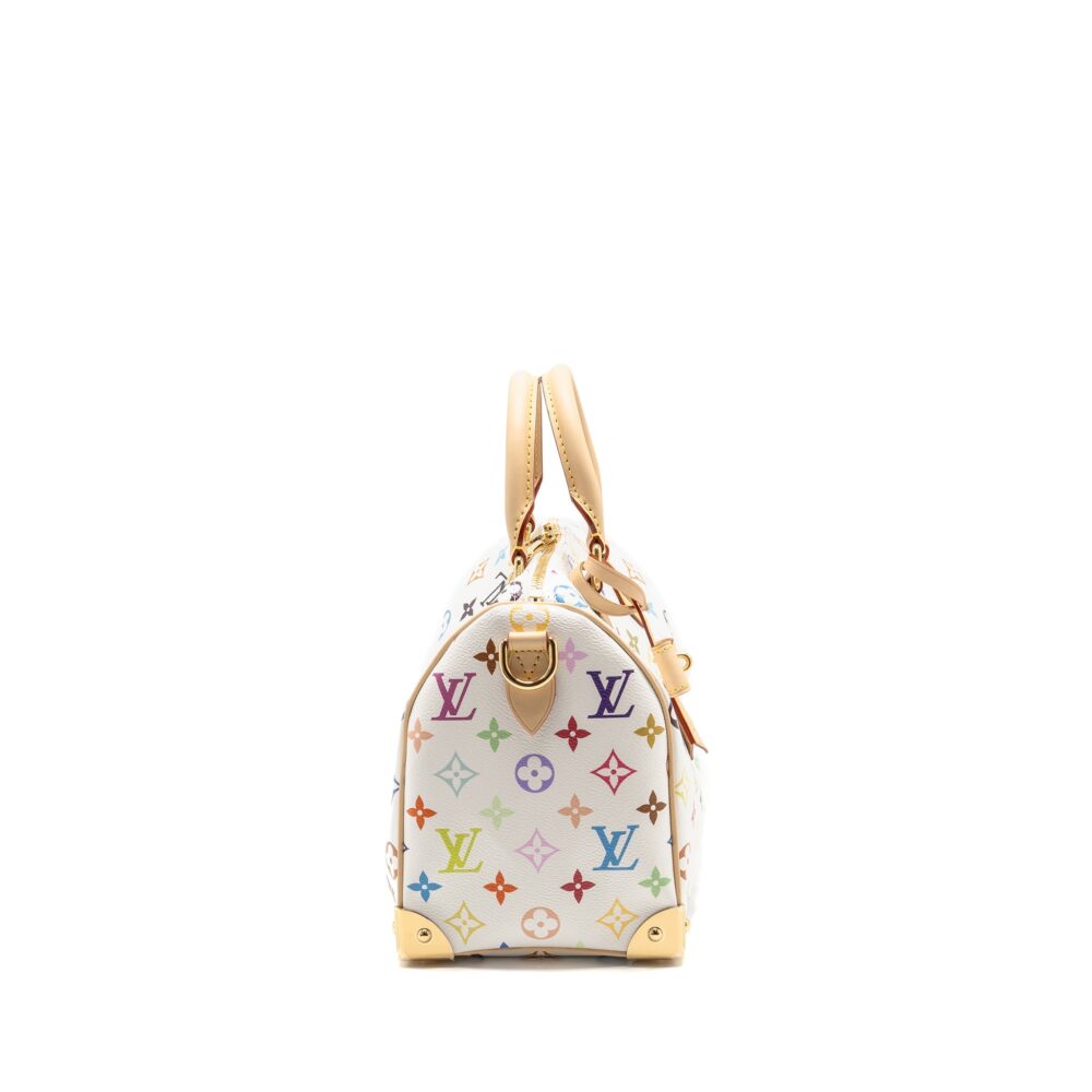 AAA Replica Louis Vuitton LV LV X TM SPEEDY BANDOULIÈRE 25 MONOGRAM CANVAS WHITE/ MULTICOLOUR GHW