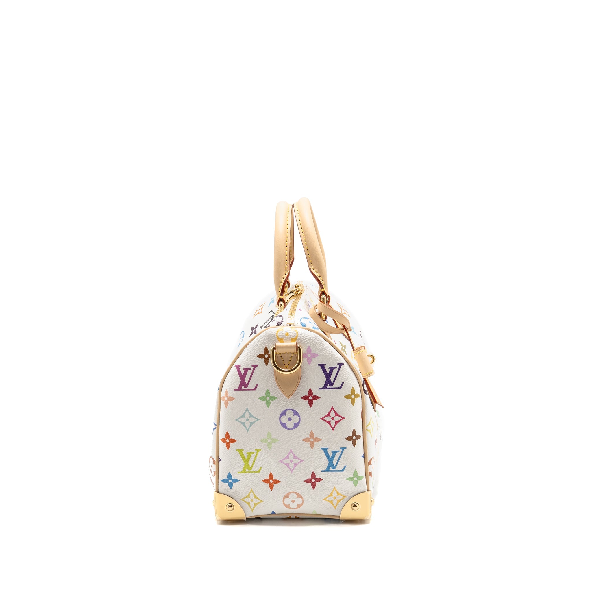 AAA Replica Louis Vuitton LV LV X TM SPEEDY BANDOULIÈRE 25 MONOGRAM CANVAS WHITE/ MULTICOLOUR GHW