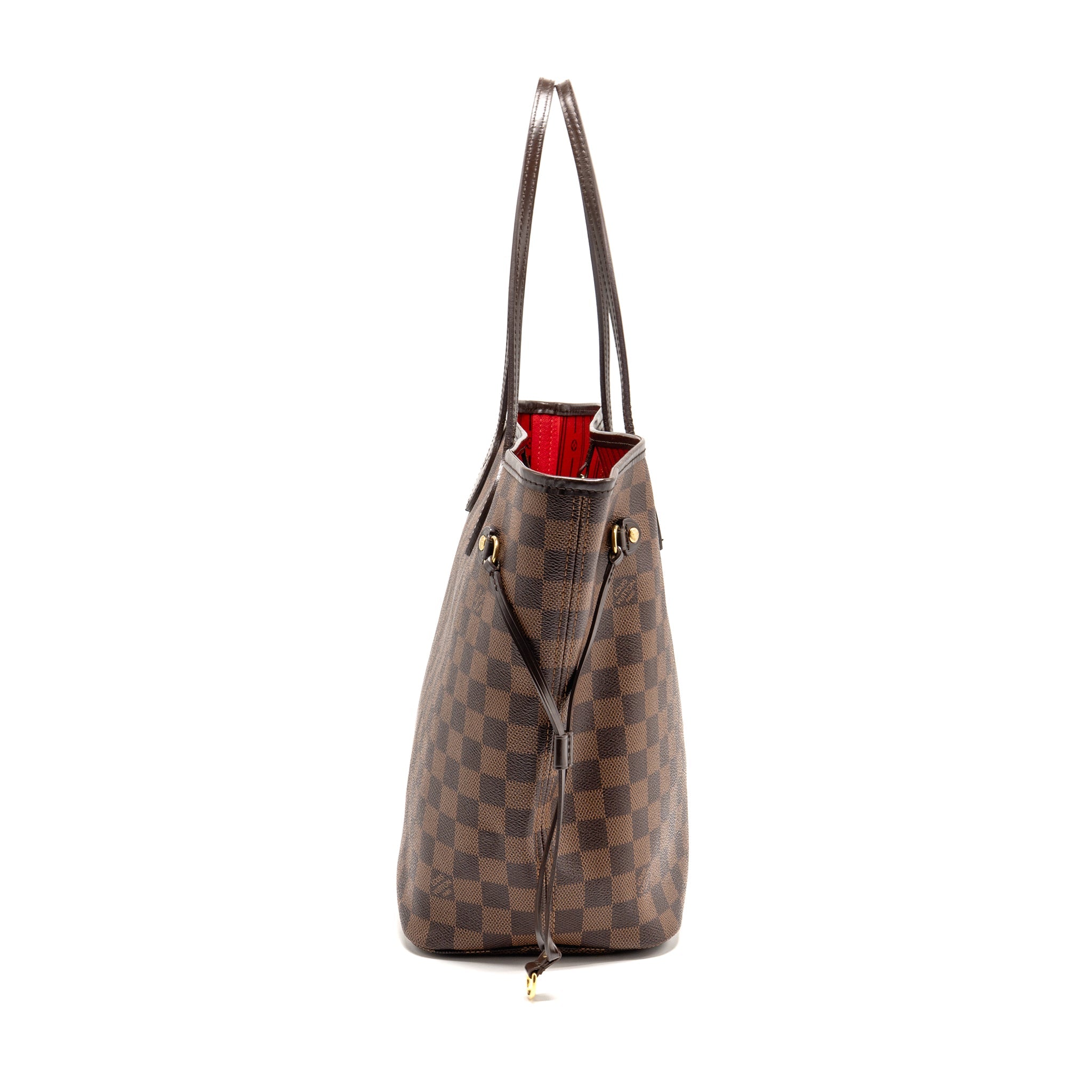 AAA Replica Louis Vuitton LV NEVERFULL MM DAMIER EBENE CANVAS GHW