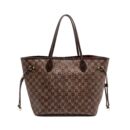 AAA Replica Louis Vuitton LV NEVERFULL MM DAMIER EBENE CANVAS GHW