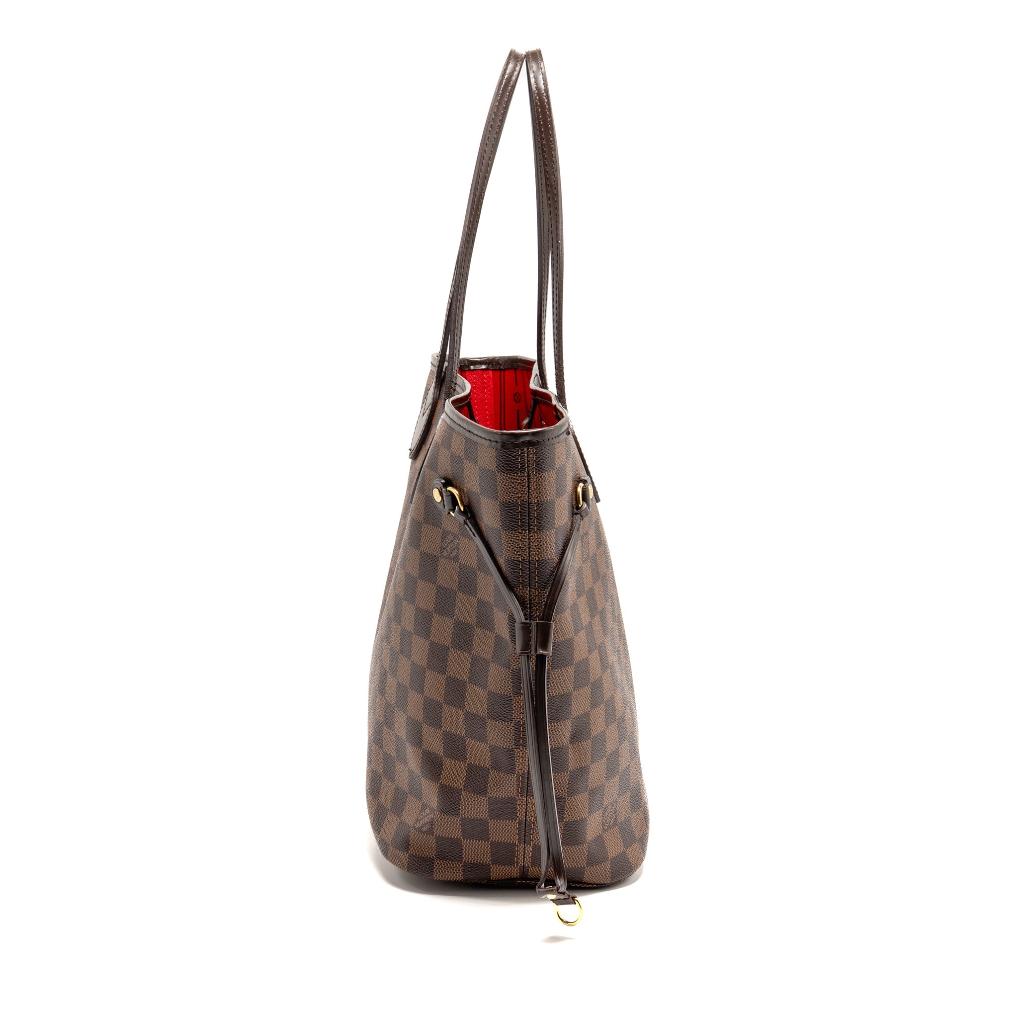 AAA Replica Louis Vuitton LV NEVERFULL MM DAMIER EBENE CANVAS GHW