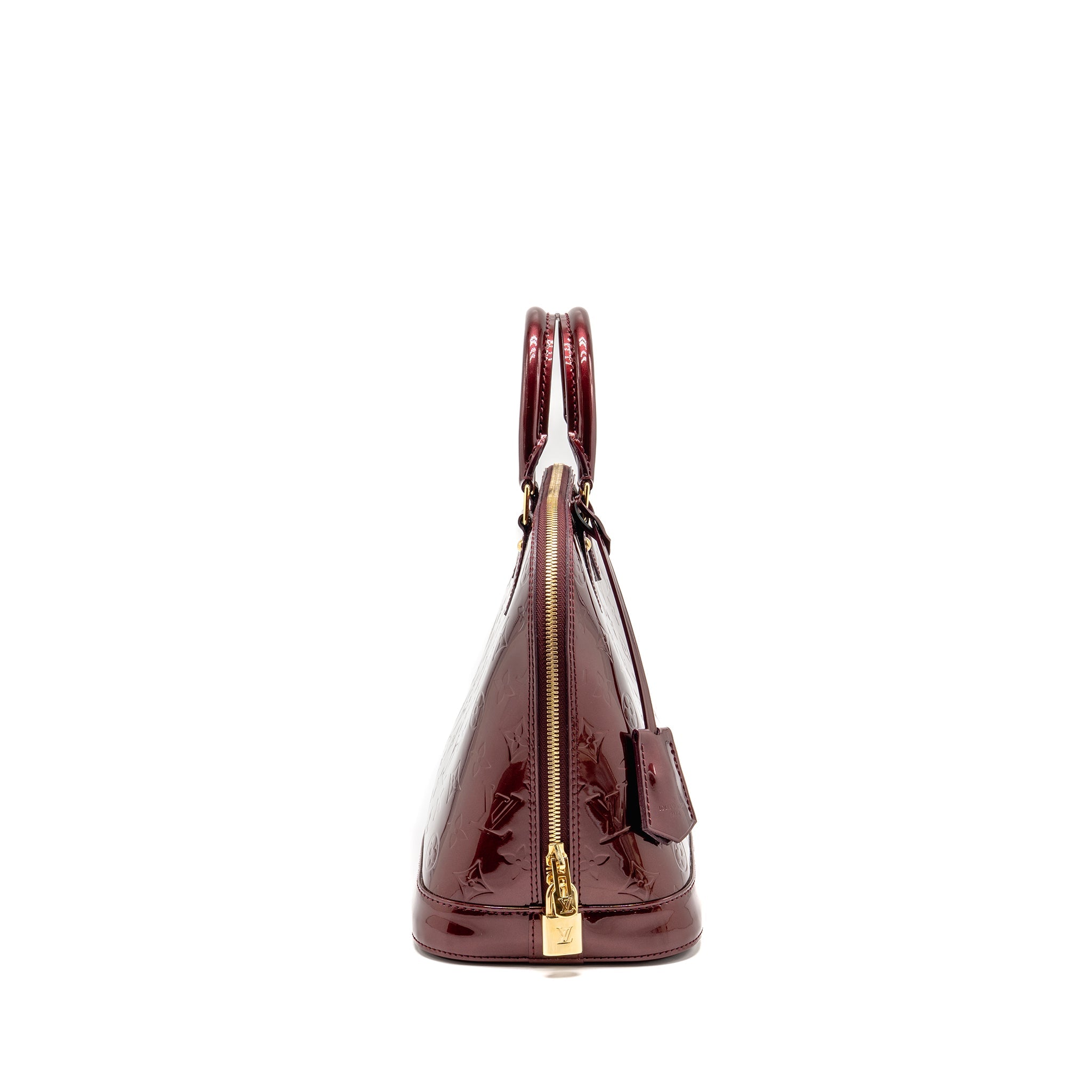 AAA Replica Louis Vuitton LV ALMA PM PATENT LEATHER AMARANTE GHW