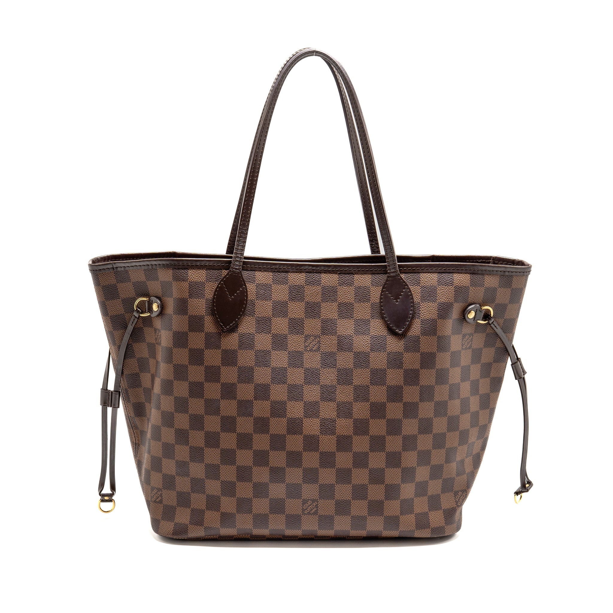 AAA Replica Louis Vuitton LV NEVERFULL MM DAMIER EBENE CANVAS GHW