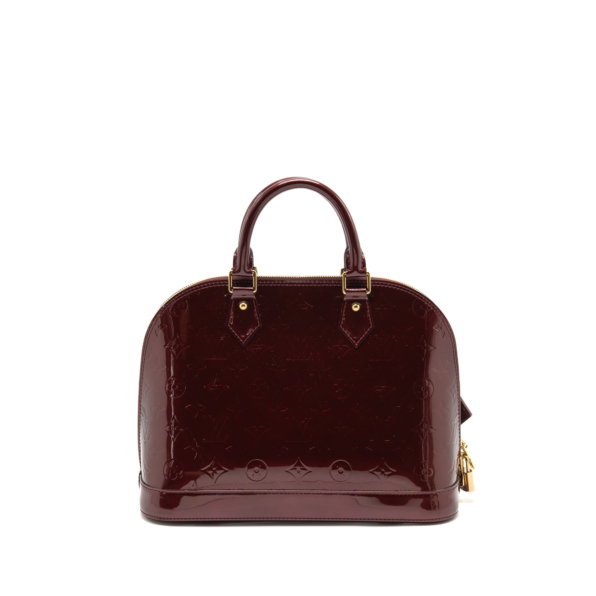 AAA Replica Louis Vuitton LV ALMA PM PATENT LEATHER AMARANTE GHW