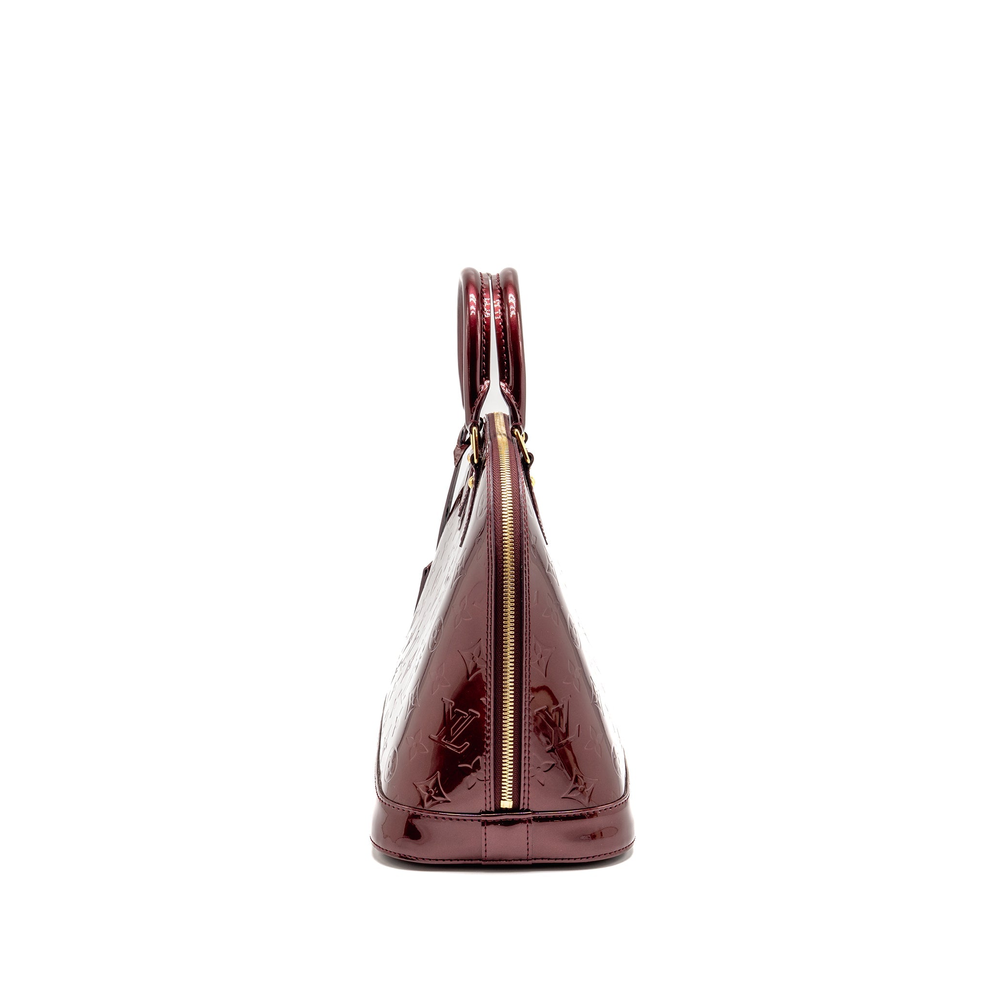 AAA Replica Louis Vuitton LV ALMA PM PATENT LEATHER AMARANTE GHW