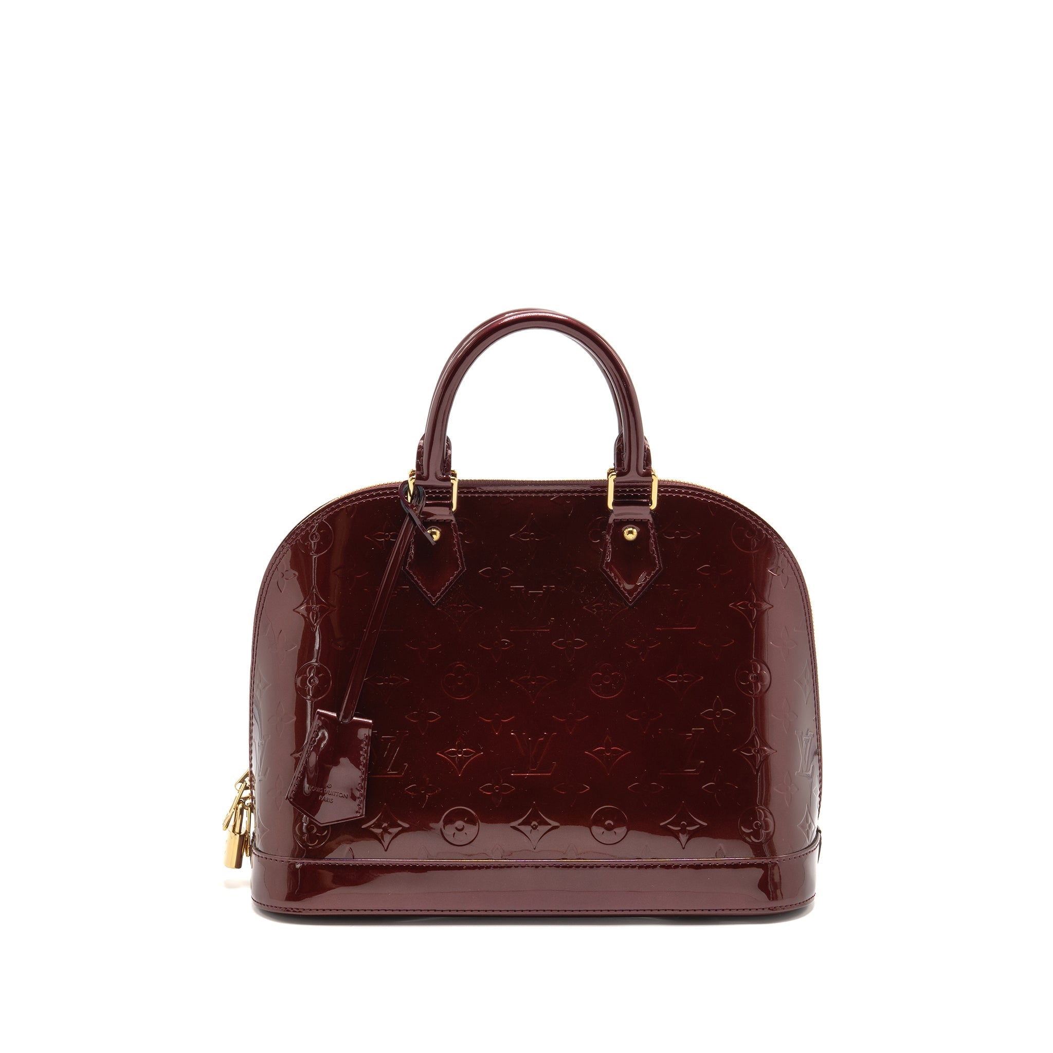 AAA Replica Louis Vuitton LV ALMA PM PATENT LEATHER AMARANTE GHW