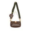 AAA Replica Louis Vuitton LV MULTI POCHETTE ACCESSORIES KHAKI STRAP MONOGRAM CANVAS GHW