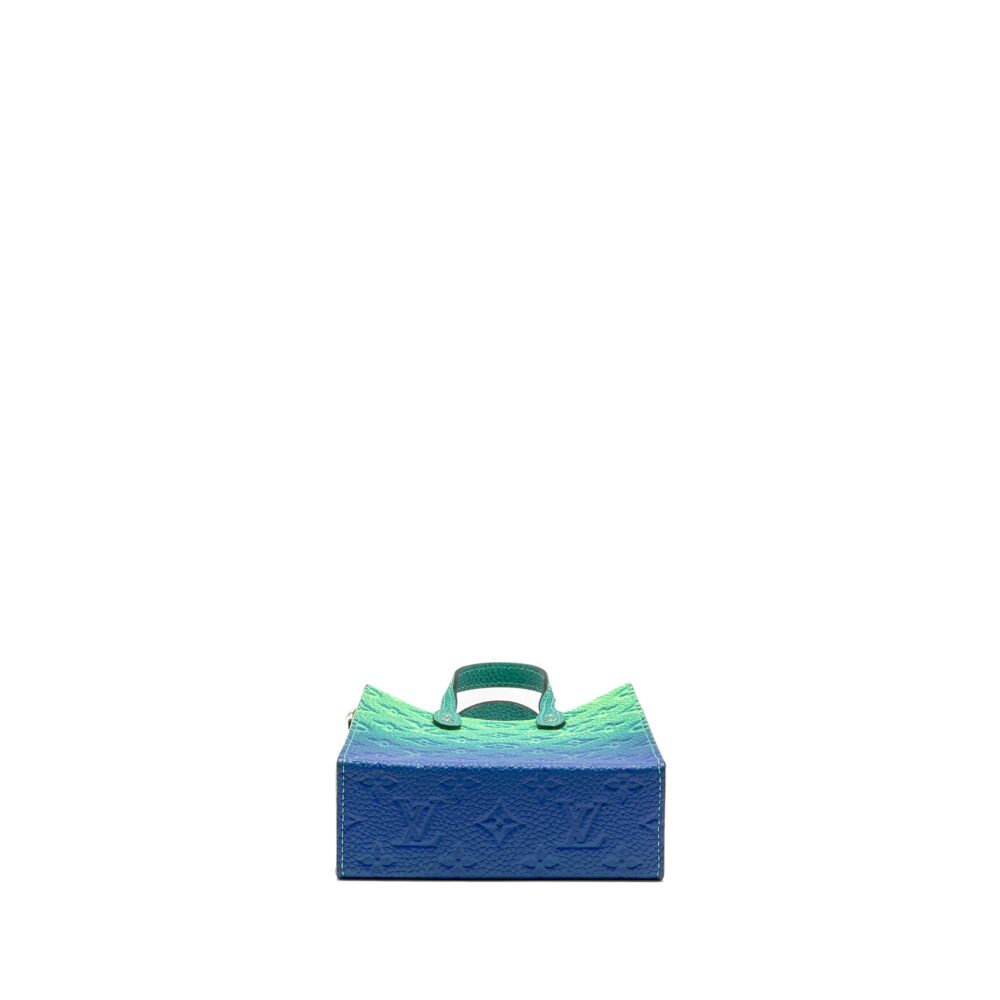 AAA Replica Louis Vuitton LV PETIT SAC PLAT XS VIRGIL ABLOH TAURILLON ILLUSION BLUE/GREEN SHW