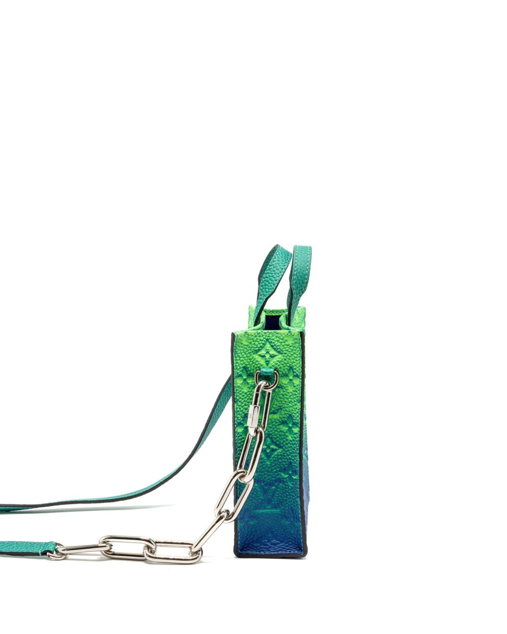AAA Replica Louis Vuitton LV PETIT SAC PLAT XS VIRGIL ABLOH TAURILLON ILLUSION BLUE/GREEN SHW