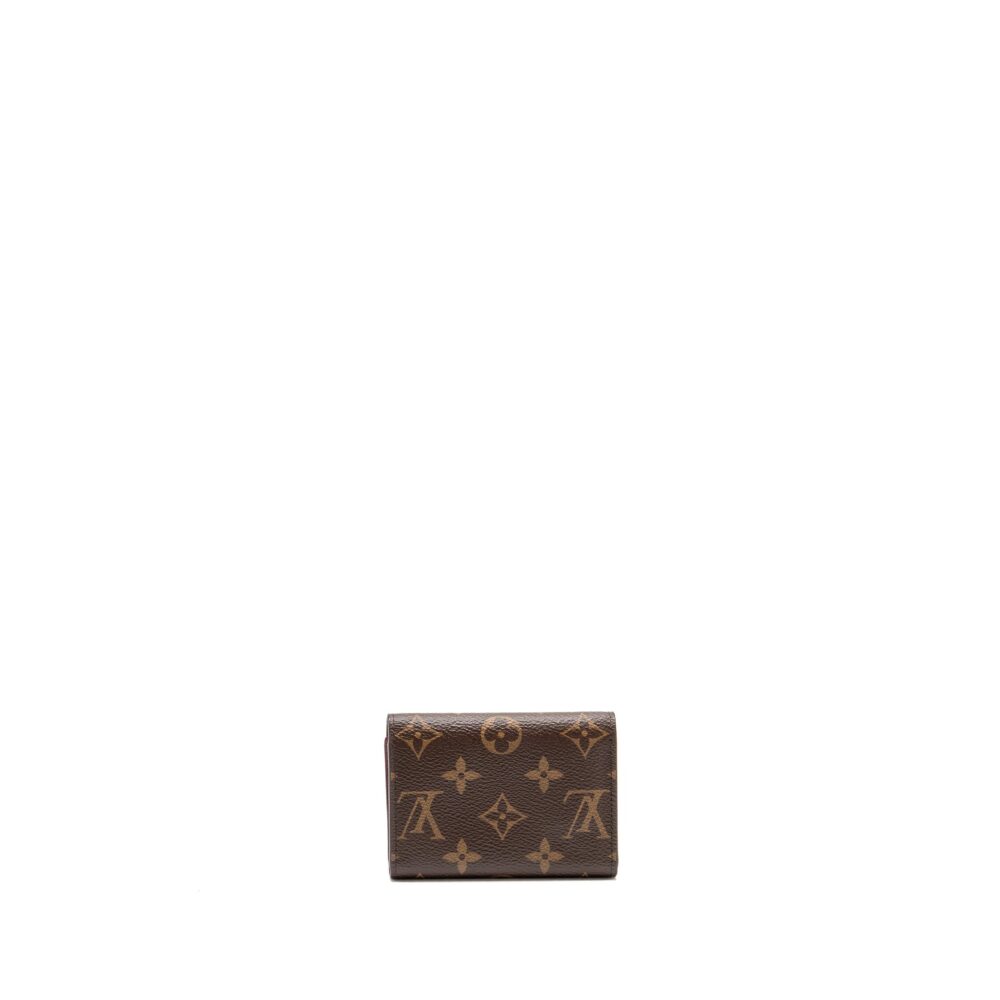 AAA Replica Louis Vuitton LV ROSALIE COIN PURSE MONOGRAM CANVAS FUCHSIA, KEY POUCH DAMIER EBENE GHW(SELL IN A SET)