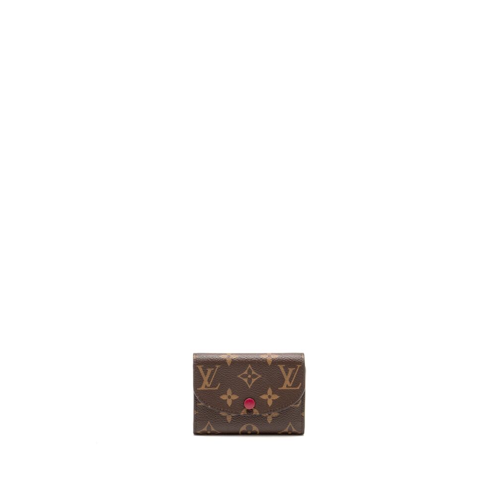 AAA Replica Louis Vuitton LV ROSALIE COIN PURSE MONOGRAM CANVAS FUCHSIA, KEY POUCH DAMIER EBENE GHW(SELL IN A SET)
