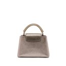 AAA Replica Louis Vuitton LV CAPUCINES BB LEATHER METALLIC SILVER SHW