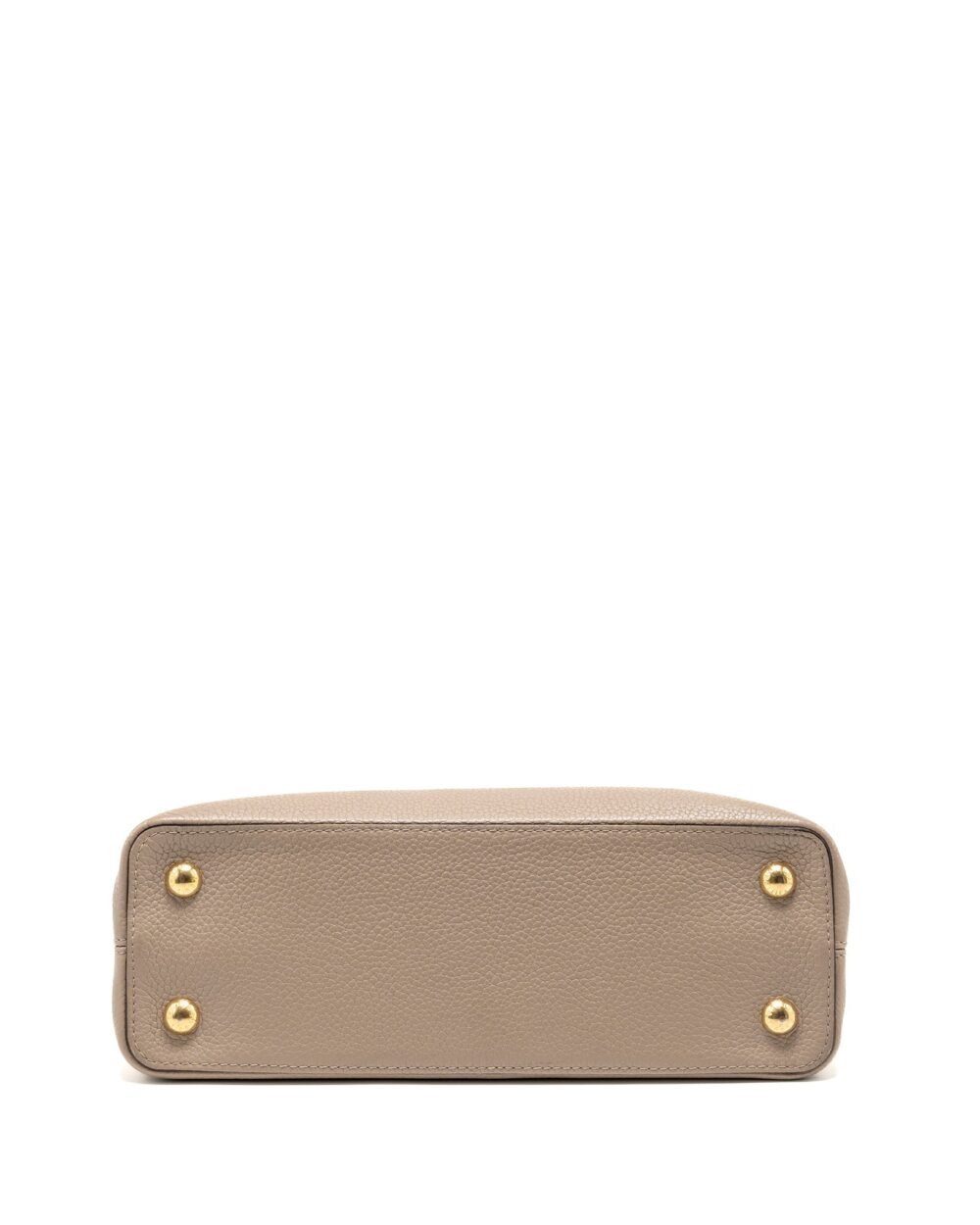 AAA Replica Louis Vuitton LV CAPUCINES MM TAURILLON LEATHER LIGHT GREY GHW