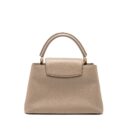 AAA Replica Louis Vuitton LV CAPUCINES MM TAURILLON LEATHER LIGHT GREY GHW