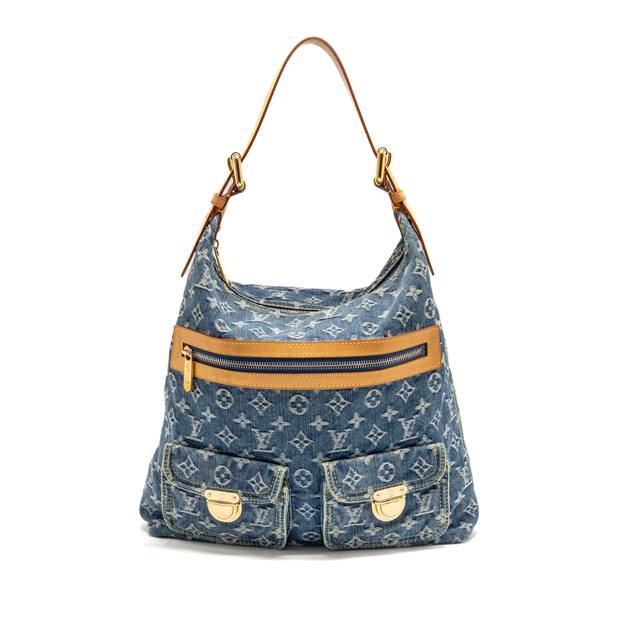 AAA Replica Louis Vuitton LV VINTAGE BAGGY GM SHOULDER BAG MONOGRAM DENIM GHW