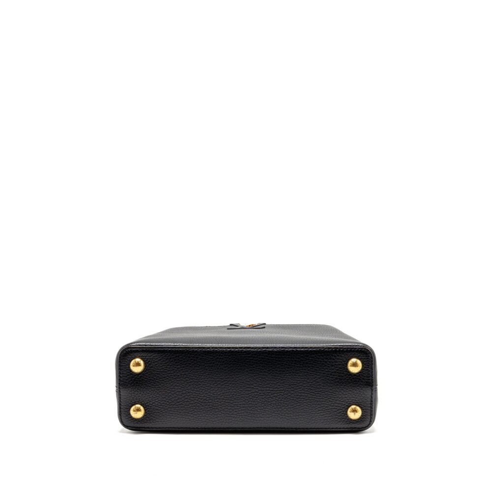 AAA Replica Louis Vuitton LV CAPUCINES BB CALFSKIN BLACK GHW