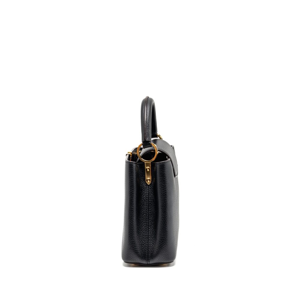 AAA Replica Louis Vuitton LV CAPUCINES BB CALFSKIN BLACK GHW