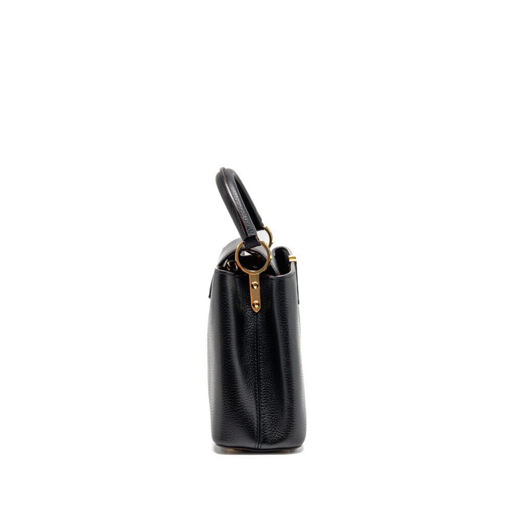 AAA Replica Louis Vuitton LV CAPUCINES BB CALFSKIN BLACK GHW