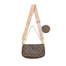 AAA Replica Louis Vuitton LV MULTI POCHETTE ROSE CLAIR STRAP MONOGRAM CANVAS GHW