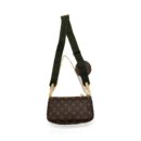 AAA Replica Louis Vuitton LV MULTI POCHETTE MONOGRAM CANVAS KHAKI STRAP GHW