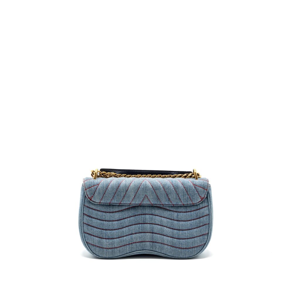 AAA Replica Louis Vuitton LV NEW WAVE FLAP CHAIN BAG LIMITED EDITION DENIM BLUE/ MULTICOLOR GHW