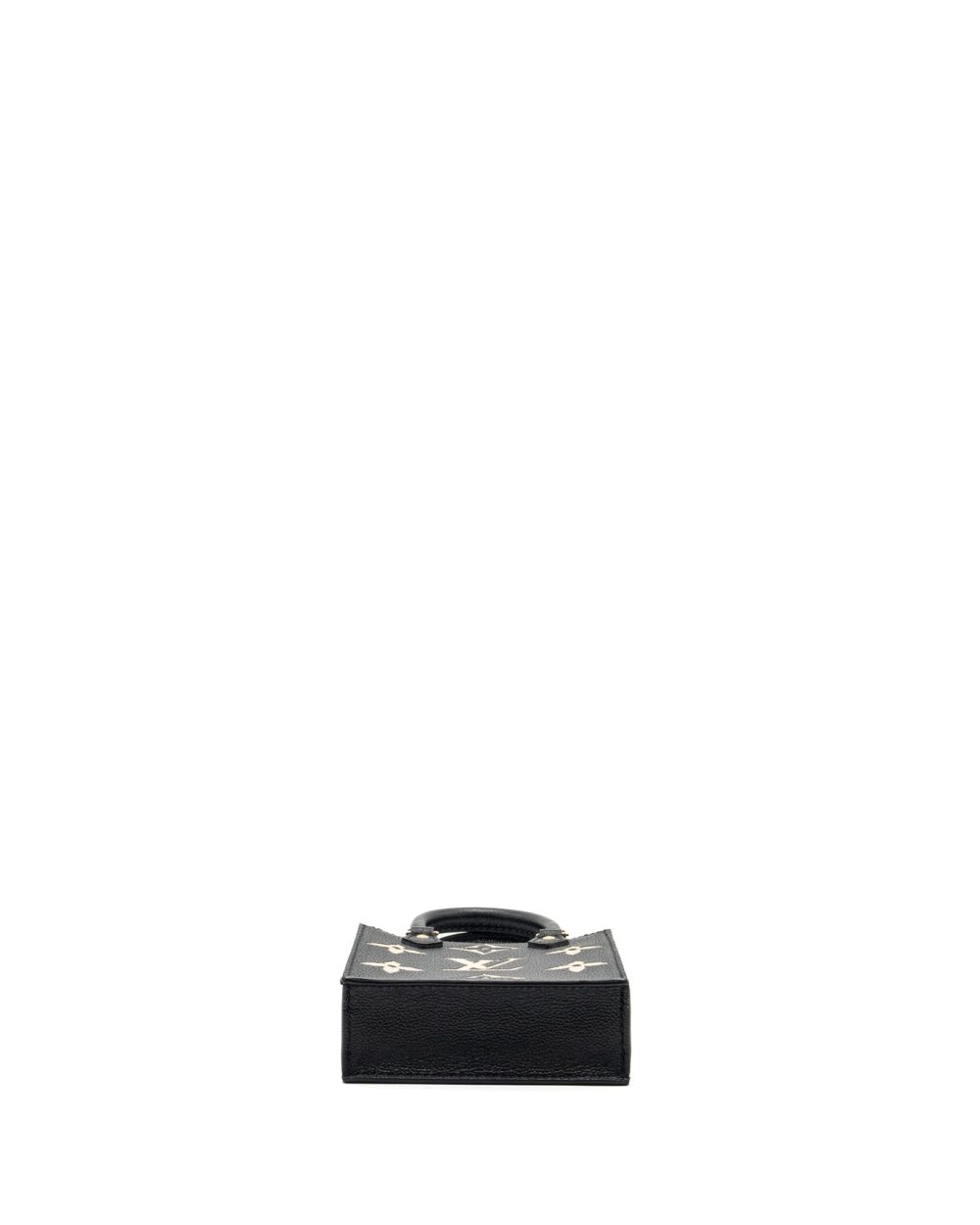 AAA Replica Louis Vuitton LV PETIT SAC PLAT MONOGRAM EMPREINTE CALFSKIN BLACK GHW (NEW VERSION)