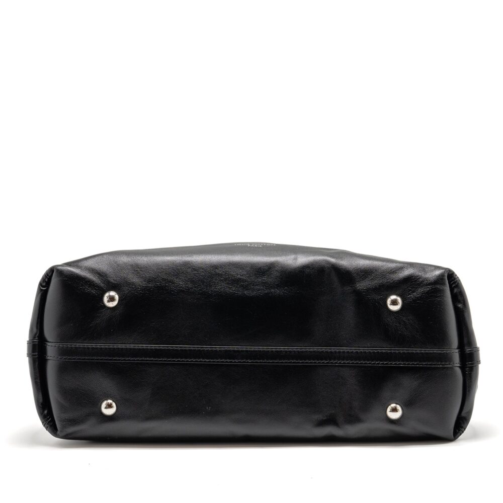 AAA Replica Louis Vuitton LV CARRYALL VIBE MM LAMBSKIN/MONOGRAM CANVAS BLACK SHW