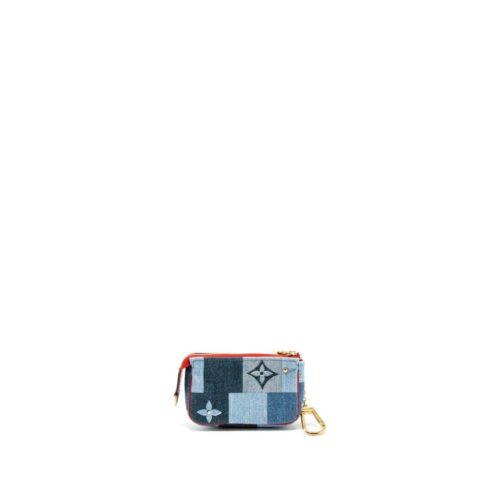 AAA Replica Louis Vuitton LV LIMITED EDITION ROUGE MICRO POCHETTE MONOGRAM JACQUARD DENIM BLUE GHW