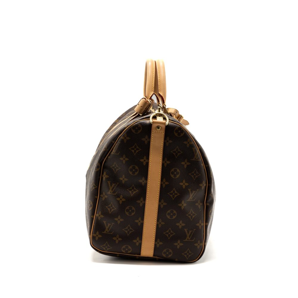 AAA Replica Louis Vuitton LV KEEPALL BANDOULIRE 50 MONOGRAM CANVAS GHW