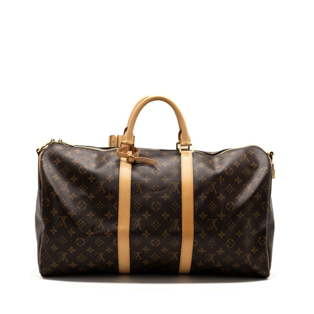 AAA Replica Louis Vuitton LV KEEPALL BANDOULIRE 50 MONOGRAM CANVAS GHW
