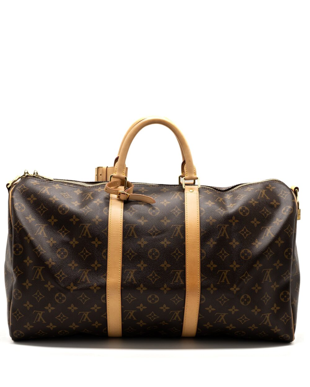 AAA Replica Louis Vuitton LV KEEPALL BANDOULIRE 50 MONOGRAM CANVAS GHW