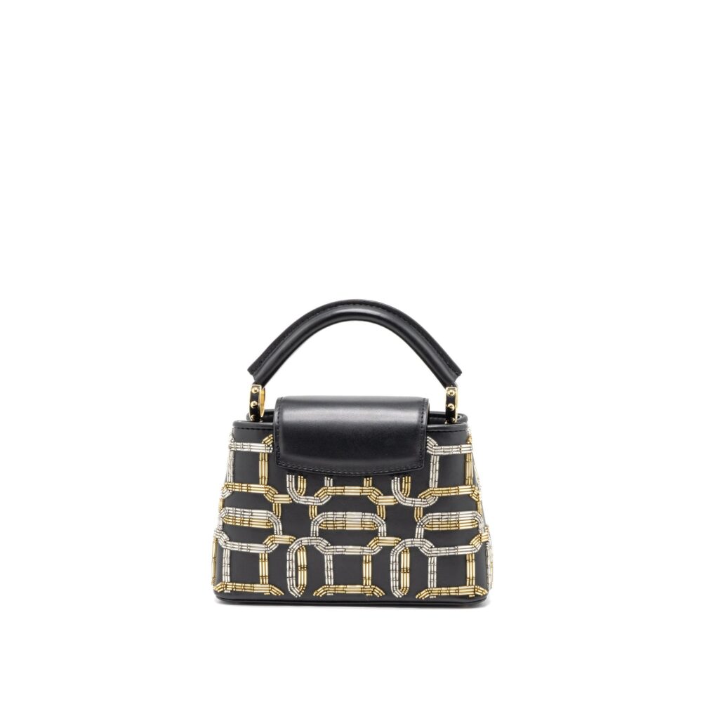 AAA Replica Louis Vuitton LV CAPUCINES BB 21FW LIMITED EDITION CALFSKIN BLACK/MULTICOLOUR GHW