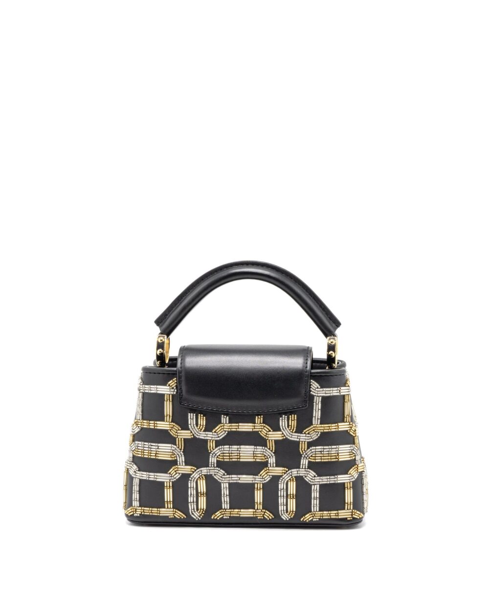AAA Replica Louis Vuitton LV CAPUCINES BB 21FW LIMITED EDITION CALFSKIN BLACK/MULTICOLOUR GHW
