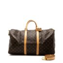AAA Replica Louis Vuitton LV KEEPALL BANDOULIRE 50 MONOGRAM CANVAS GHW