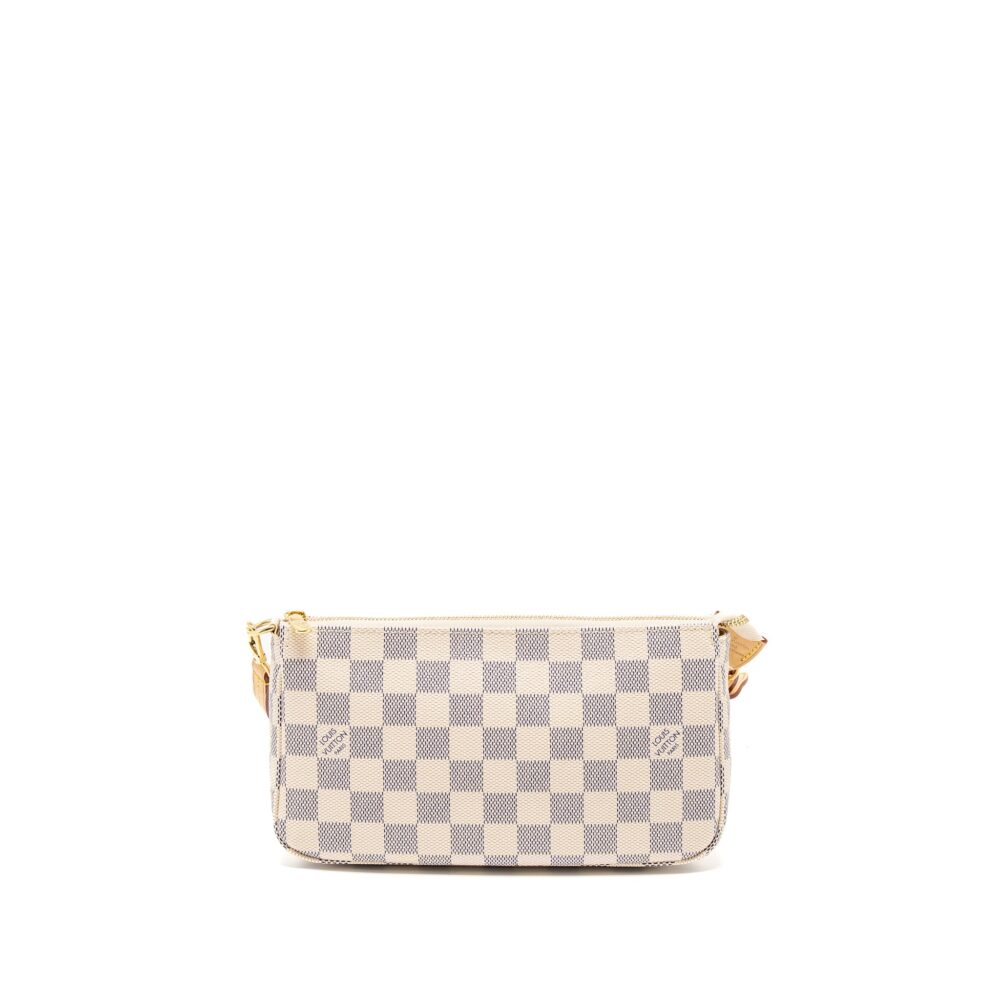 AAA Replica Louis Vuitton LV POCHETTE ACCESSORIES DAMIER AZUR CANVAS GHW (NEW VERSION)