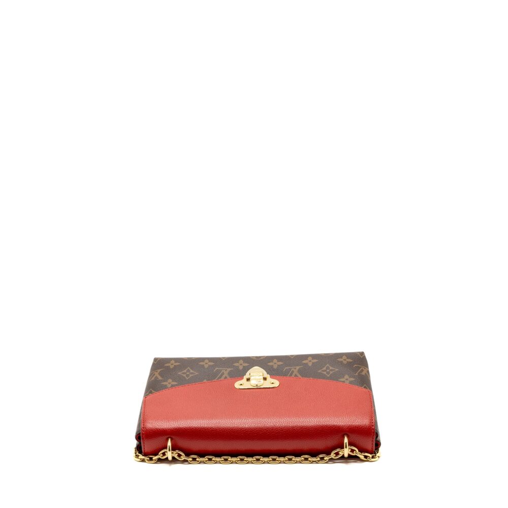 AAA Replica Louis Vuitton LV PALLAS CHAIN BAG MONOGRAM CANVAS/ LEATHER CERISE GHW