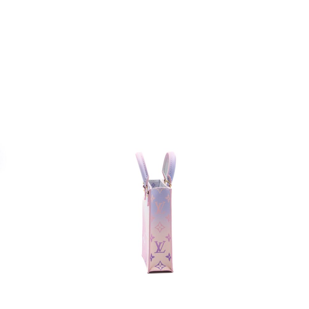 AAA Replica Louis Vuitton LV PETIT SAC PLAT MONOGRAM CANVAS SUNRISE PASTEL GHW (NEW VERSION)