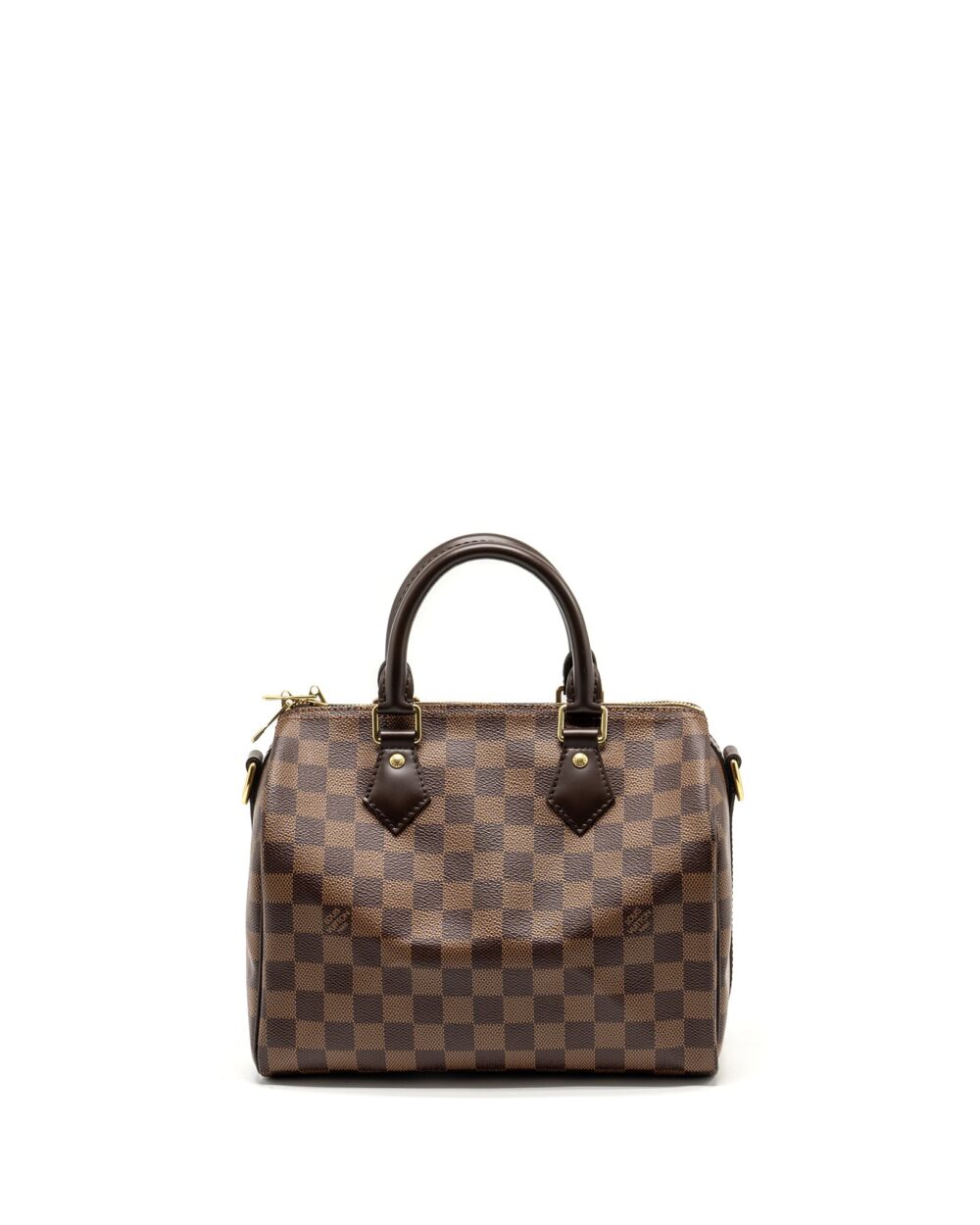 AAA Replica Louis Vuitton LV SPEEDY BANDOULIERE 25 DAMIER EBENE CANVAS GHW