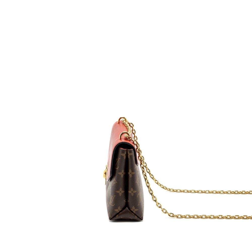 AAA Replica Louis Vuitton LV PALLAS CHAIN BAG MONOGRAM CANVAS/ LEATHER CERISE GHW
