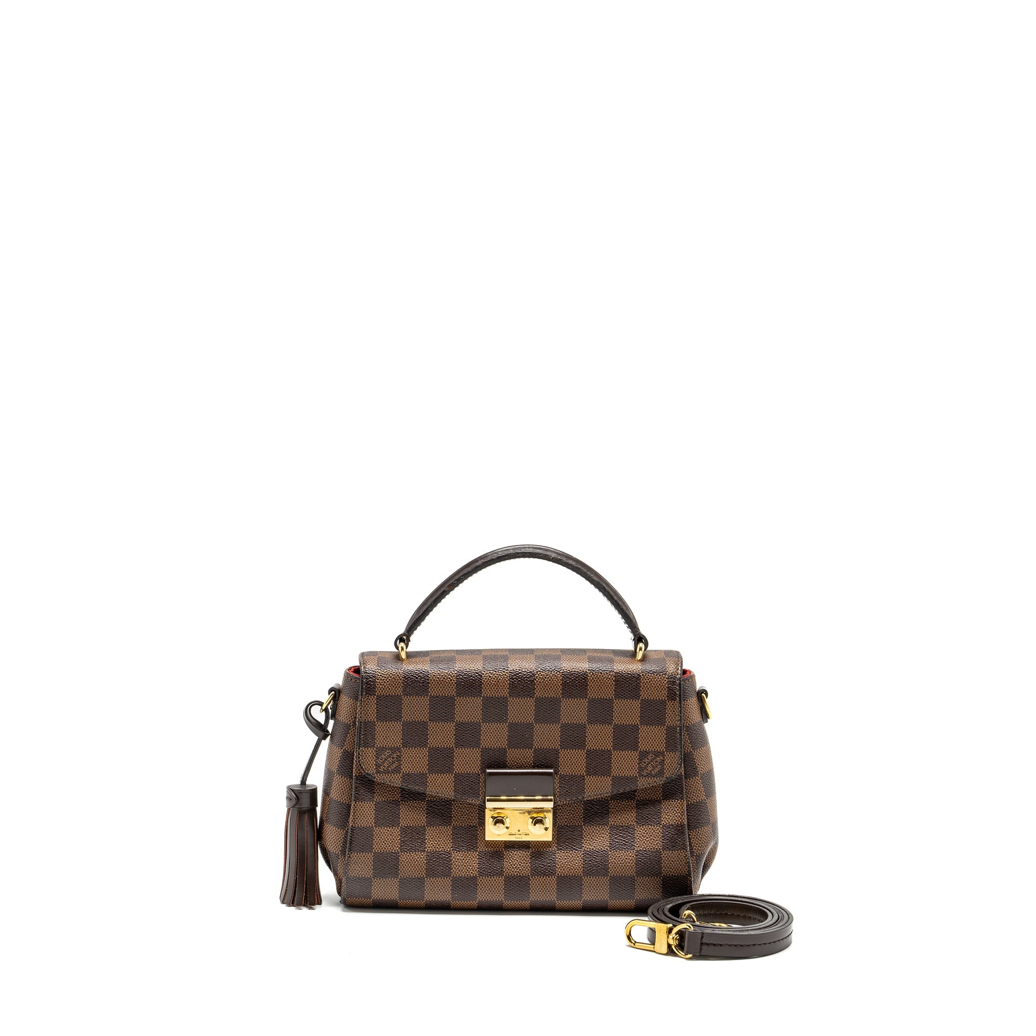 AAA Replica Louis Vuitton LV CROISETTE DAMIER EBENE GHW