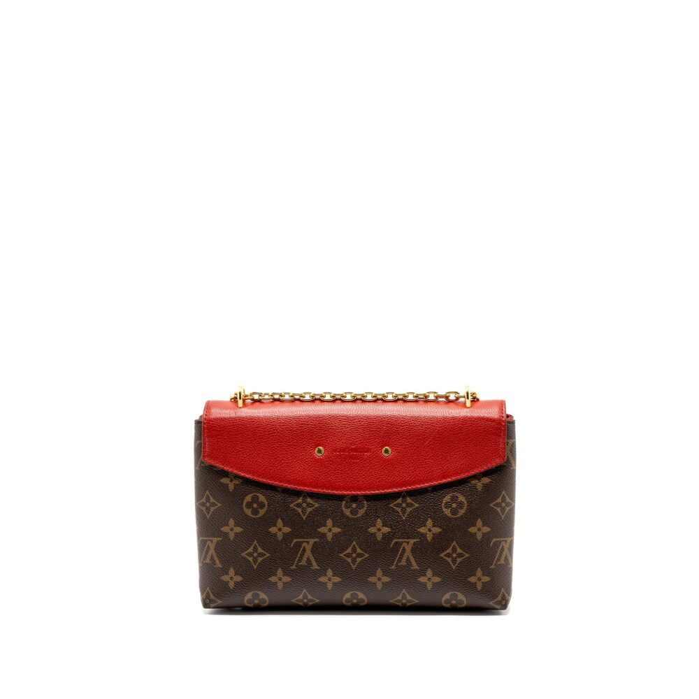 AAA Replica Louis Vuitton LV PALLAS CHAIN BAG MONOGRAM CANVAS/ LEATHER CERISE GHW