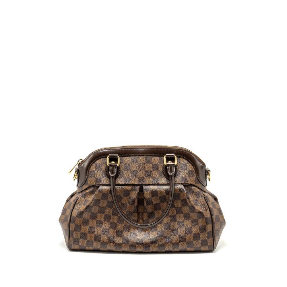 AAA Replica Louis Vuitton LV TREVI TOTE BAG DAMIER EBENE CANVAS GHW