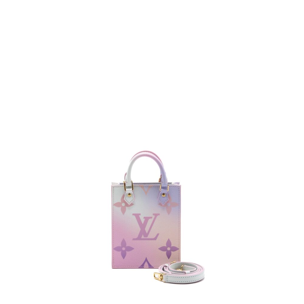 AAA Replica Louis Vuitton LV PETIT SAC PLAT MONOGRAM CANVAS SUNRISE PASTEL GHW (NEW VERSION)