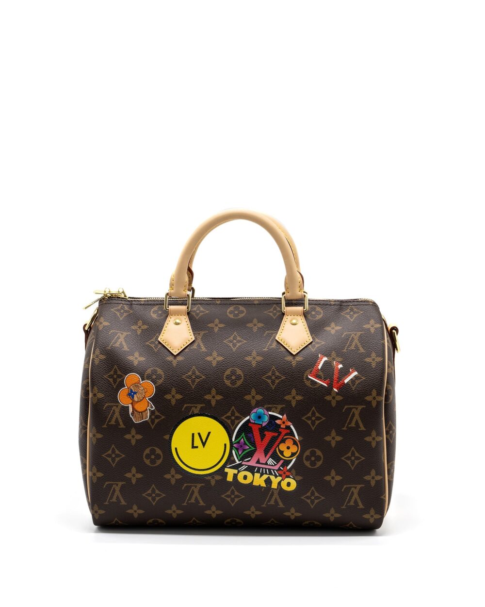 AAA Replica Louis Vuitton LV SPEEDY BANDOULIERE 30 MY LV WORLD TOUR MONOGRAM CANVAS GHW