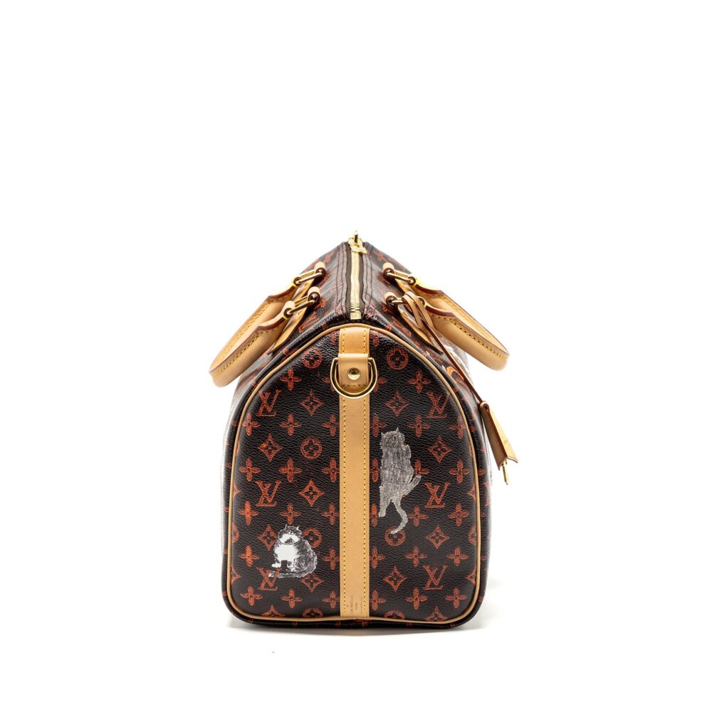 AAA Replica Louis Vuitton LV SPEEDY BANDOULIERE 30 CATOGRAM LIMITED EDITION CANVAS GHW