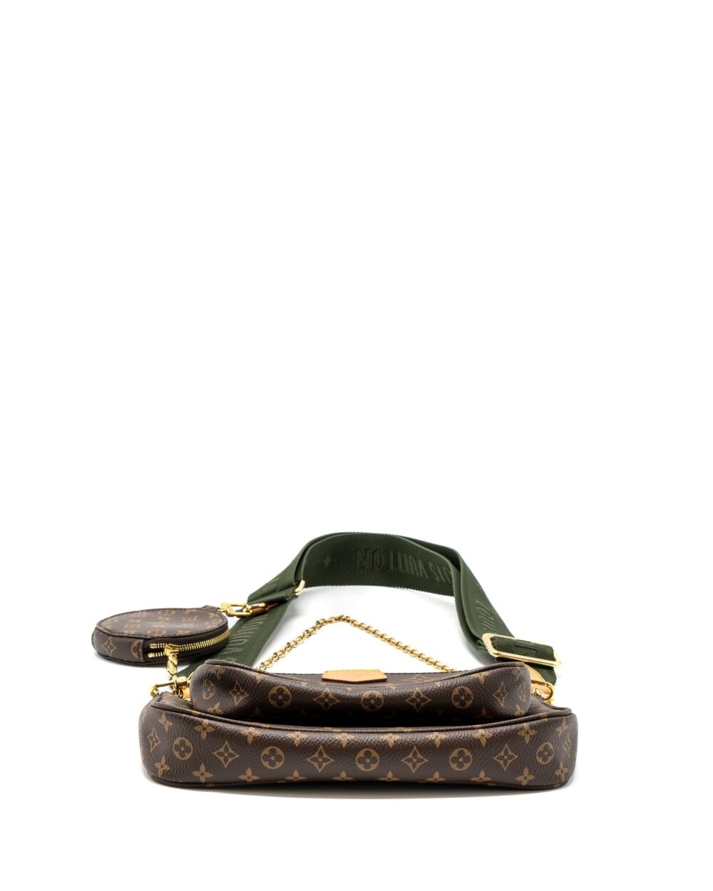 AAA Replica Louis Vuitton LV MULTI POCHETTE ACCESSORIES MONOGRAM CANVAS KHAKI GHW